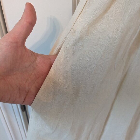 Gap Cream Linen Blend Mini Dress - Size Medium - Picture 7 of 7